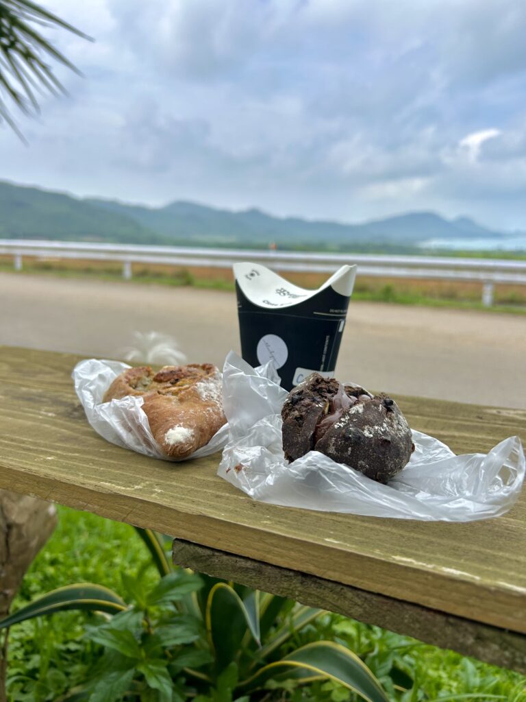 165 Bakery in Ishigaki, having a break and eating pastries